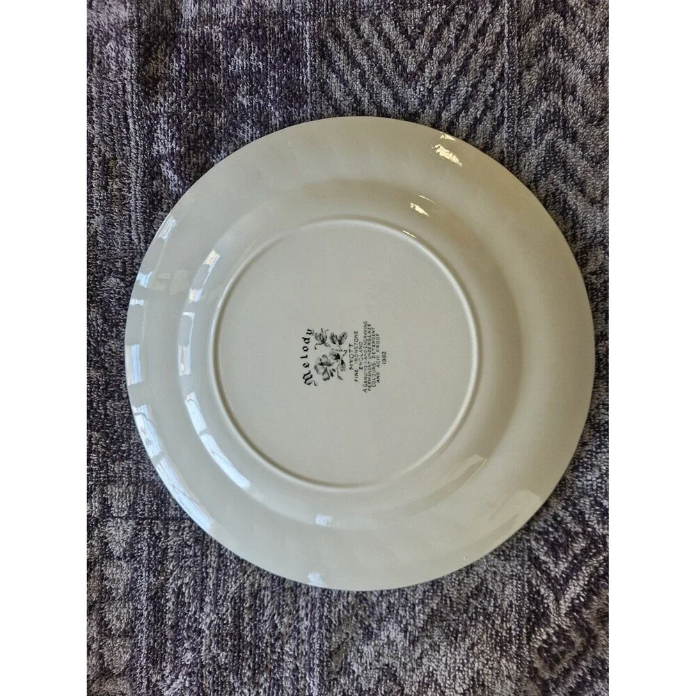 Melody Myott Fine Ironstone England Plate (blue & white)